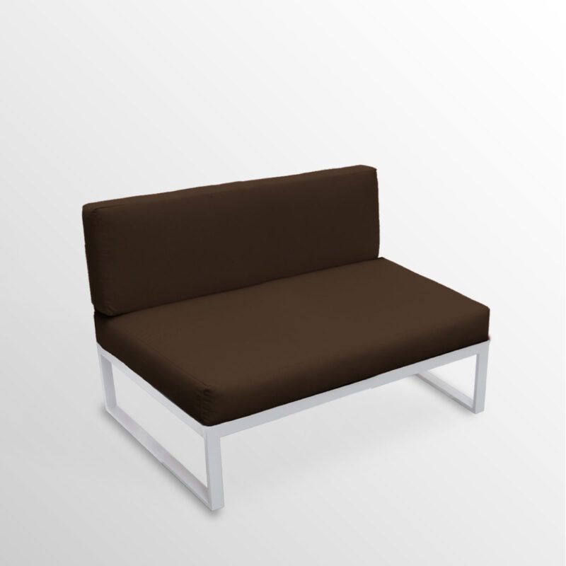 SOFA BROOKLYN  MODULAR MEDIO LOVE SEAT ALUMINIO - COJIN