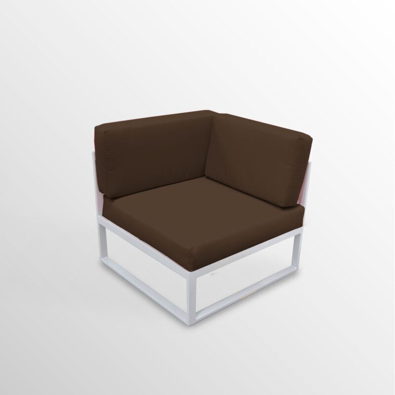 SOFA BROOKLYN MODULAR INDIVIDUAL ESQUINERO ALUMINIO -COJIN