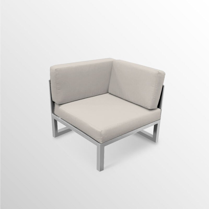 SOFA CUBE STD MODULAR INDIVIDUAL ESQUINERO ALUMINIO -COJIN