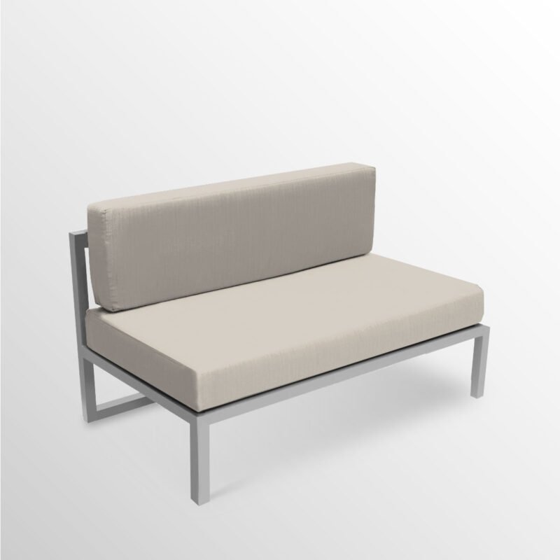 SOFA CUBE STD MODULAR MEDIO LOVE SEAT ALUMINIO - COJIN